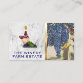 Weintrauben | Weinflasche Visitenkarte (Vorderseite)