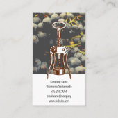 Weintrauben | Weinöffner Visitenkarte (Rückseite)