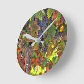 Weintrauben Weinroute Mendrisiotto Runde Wanduhr (Winkel)