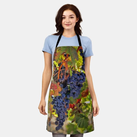 Weintrauben Weinroute mit Herbstfarben Schürze (Getragen)
