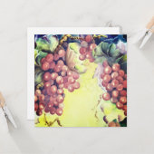 Weintrauben Weintrauben Weinkeller Weinkarte | Wei Karte (Vorderseite/Rückseite Beispiel)