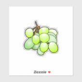 Weintrauben, zugeschnitten Vinyl Sticker (Blatt)