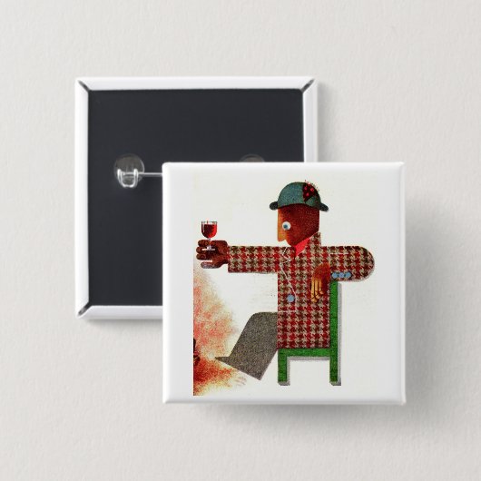 Weintrinker AKA oenophile Button (Vorne & Hinten)