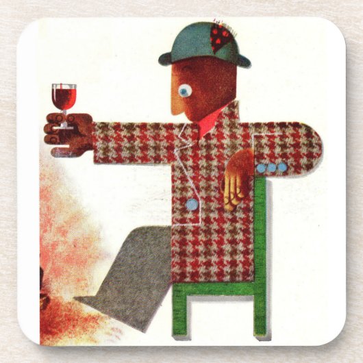 Weintrinker AKA oenophile Untersetzer (Vorderseite)