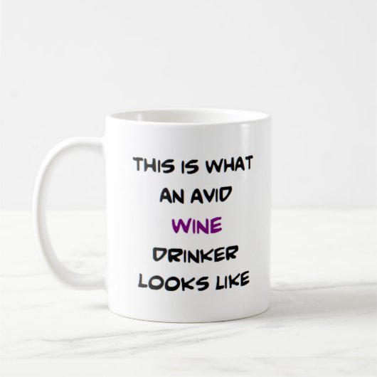 Weintrinker, begeistert kaffeetasse (Links)