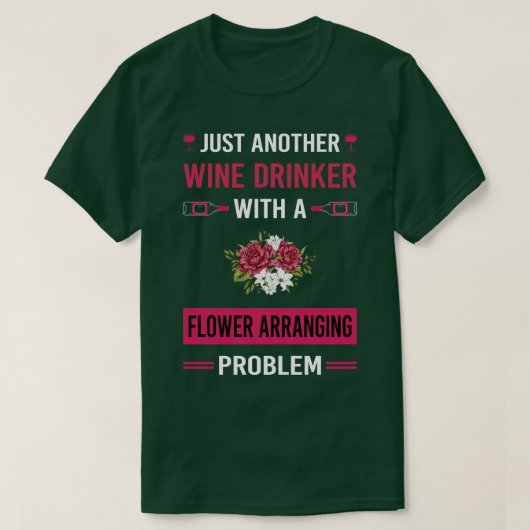 Weintrinker Blume Arching Arrangement Floral D T-Shirt (Design vorne)