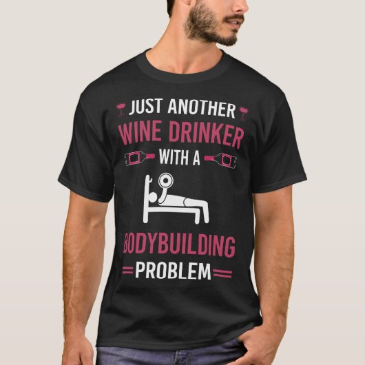 Weintrinker Bodybuilding Bodybuilder T-Shirt (Vorderseite)