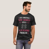 Weintrinker Bücher lesen T-Shirt (Vorne ganz)