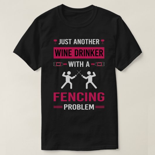 Weintrinker Fechter T-Shirt (Design vorne)