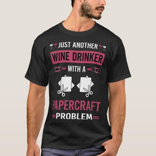Weintrinker Papierkrafträder T-Shirt (Vorderseite)