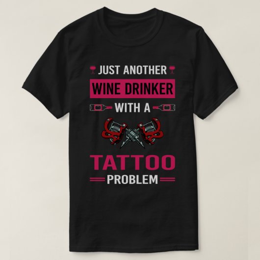 Weintrinker Tattoo T-Shirt (Design vorne)