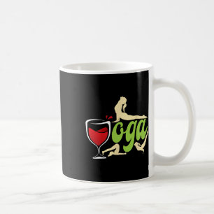 Weintrinker Wein Yoga Yogis Lustiges Wein Yoga Kaffeetasse