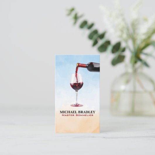 Weintrub | Bewertung Visitenkarte (Stehend Vorderseite)