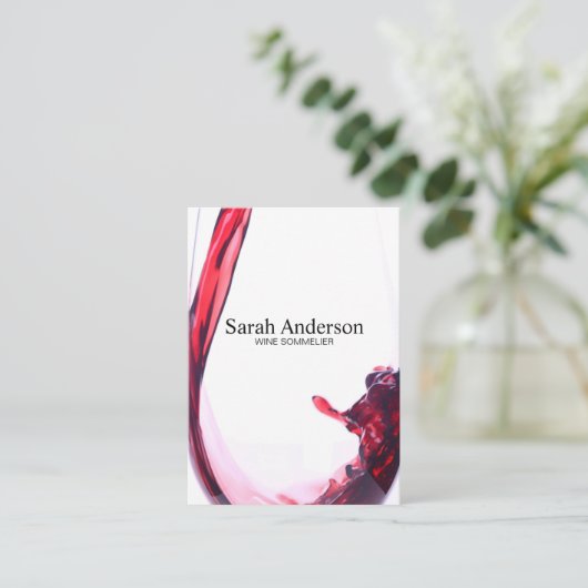 Weintrub | Splash II Visitenkarte (Stehend Vorderseite)