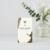 Weintrub | Splash II Weinglas Sepia Visitenkarte (Stehend Vorderseite)