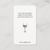 Weintrub | Splash II Weinglas Sepia Visitenkarte (Rückseite)