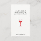 Weintrub | Splash II Weinglas Visitenkarte (Rückseite)