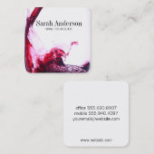 Weintrub | Splash Quadratische Visitenkarte (Vorne/Hinten)