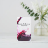 Weintrub | Splash Visitenkarte (Stehend Vorderseite)