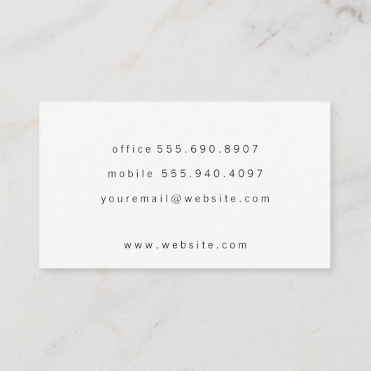 Weintrub Visitenkarte (Rückseite)