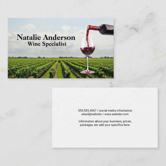 Weintrub | Weinkeller Anwesen Visitenkarte (Vorne/Hinten)