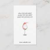 Weintrub | Wine Splash Visitenkarte (Rückseite)
