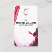 Weintrub | Wine Splash Visitenkarte (Vorderseite)