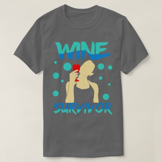 Weinüberlebensmittel T-Shirt (Design vorne)