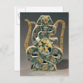 Weinvase in Form des Zeichens 'shou' Postkarte (Vorne/Hinten)