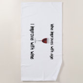 Weinverbesserung mit zunehmendem Alter Strandtuch (Vorderseite)