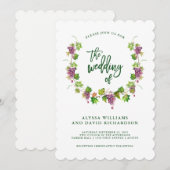 Weinverheiratung mit moderner Typografie| Einladun Einladung (Vorne/Hinten)