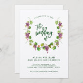 Weinverheiratung mit rustikaler Typografie | Kraft Einladung (Vorne/Hinten)