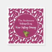 Weinverkostung Abend Party Serviette (Vorderseite)