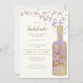 Weinverkostung Bachelorette Einladung (Vorderseite)