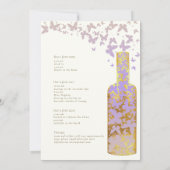 Weinverkostung Bachelorette Einladung (Rückseite)