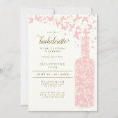 Weinverkostung Bachelorette Wochenende Schmetterli Einladung (Vorderseite)