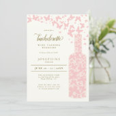 Weinverkostung Bachelorette Wochenende Schmetterli Einladung (Stehend Vorderseite)