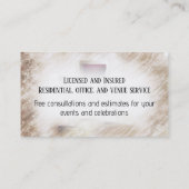 Weinverkostung Barkeeper Visitenkarte (Rückseite)