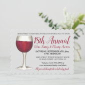 Weinverkostung beim Winetasting Cocktail Party Eve Einladung (Stehend Vorderseite)