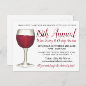 Weinverkostung beim Winetasting Cocktail Party Eve Einladungspostkarte (Vorne/Hinten)