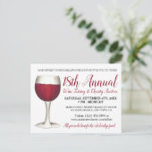 Weinverkostung beim Winetasting Cocktail Party Eve Einladungspostkarte (Stehend Vorderseite)