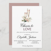 Weinverkostung Blumendusche Einladung (Vorne/Hinten)