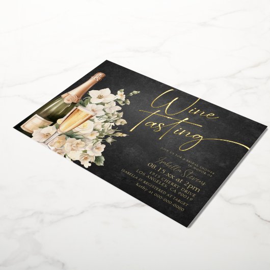 Weinverkostung Brautdusche Einladung (Gedreht)