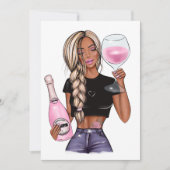 Weinverkostung Brautdusche Einladung (Vorderseite)