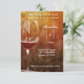 Weinverkostung Brautdusche Einladung (Stehend Vorderseite)