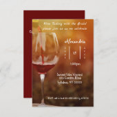 Weinverkostung Brautdusche Einladung (Vorne/Hinten)