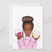 Weinverkostung Brautdusche Einladung (Rückseite)