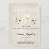 Weinverkostung Brautdusche Einladung (Vorne/Hinten)