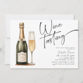 Weinverkostung Brautdusche Einladung (Vorderseite)