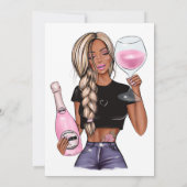 Weinverkostung Brautdusche Einladung (Rückseite)